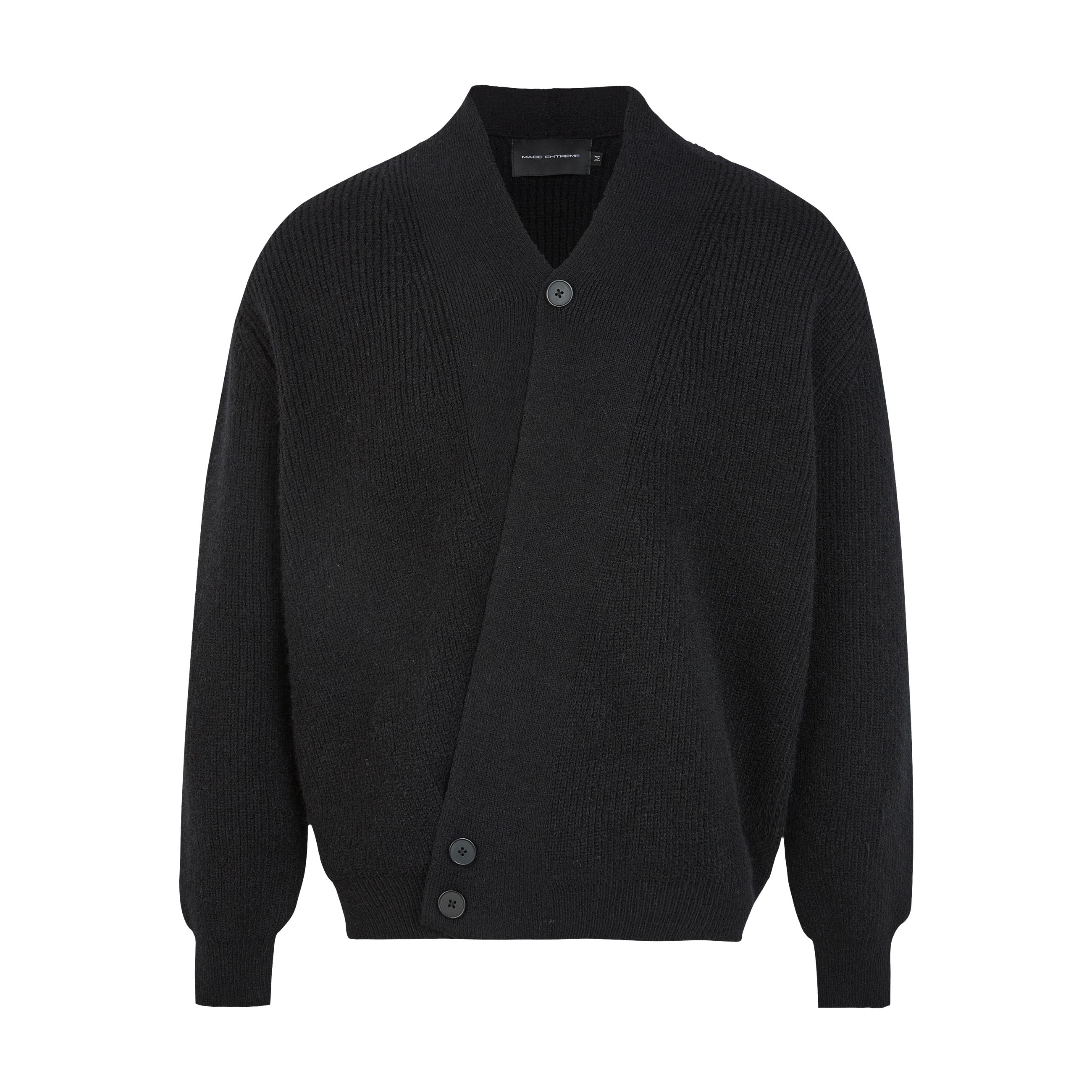 Black Formal Knitted Kimono