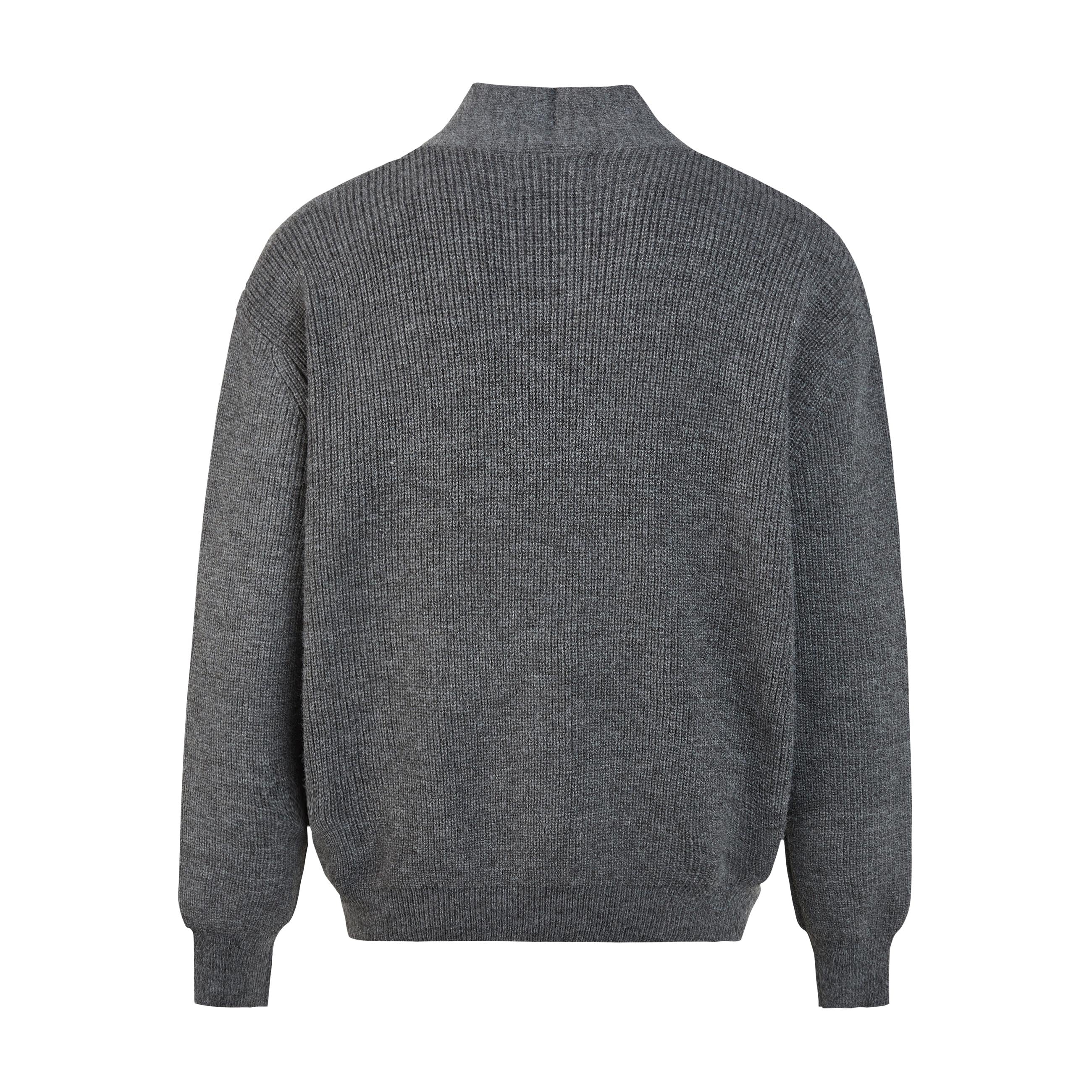 Grey Formal Knitted Kimono