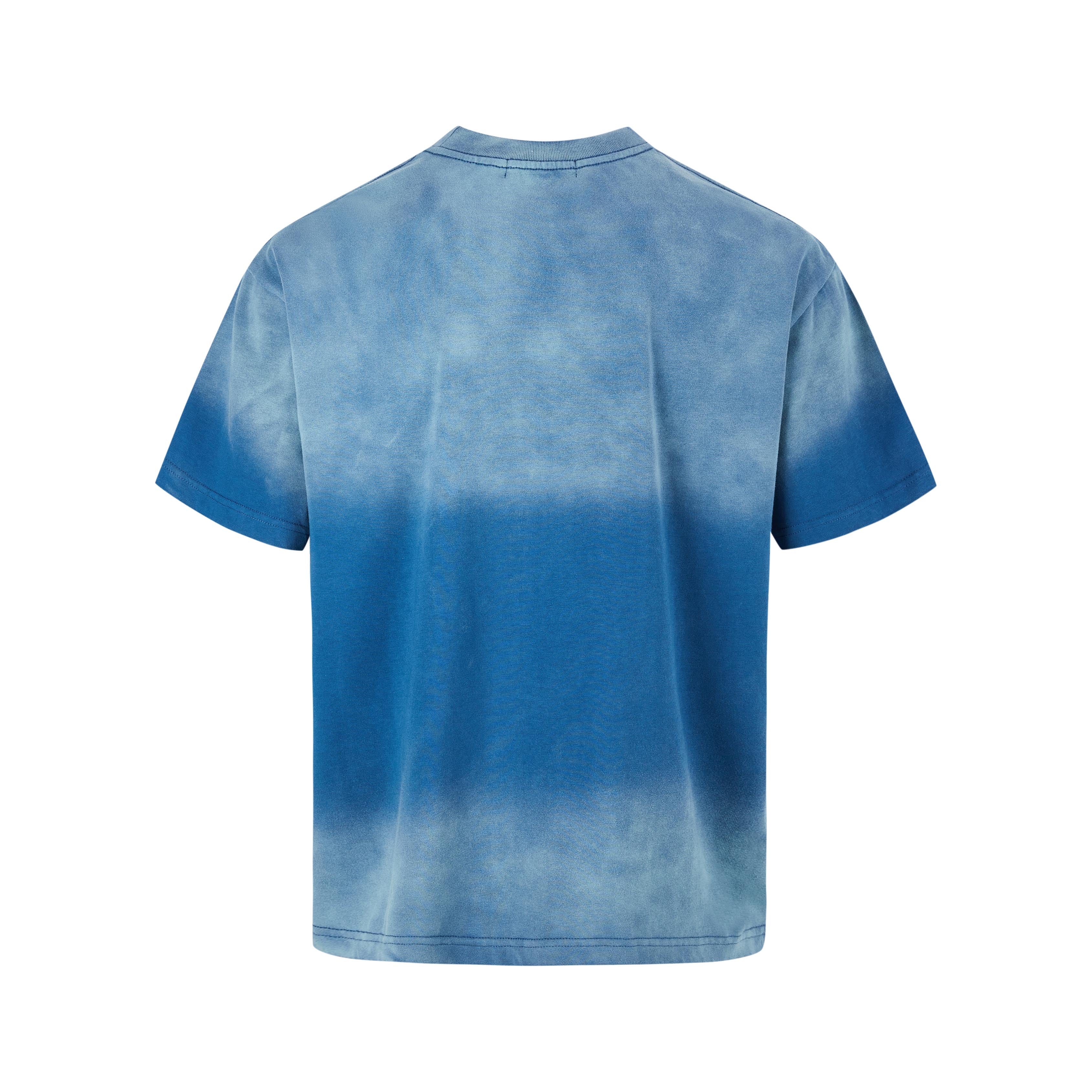 Blue Gradients flower tee