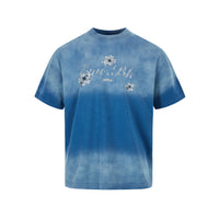 Blue Gradients flower tee