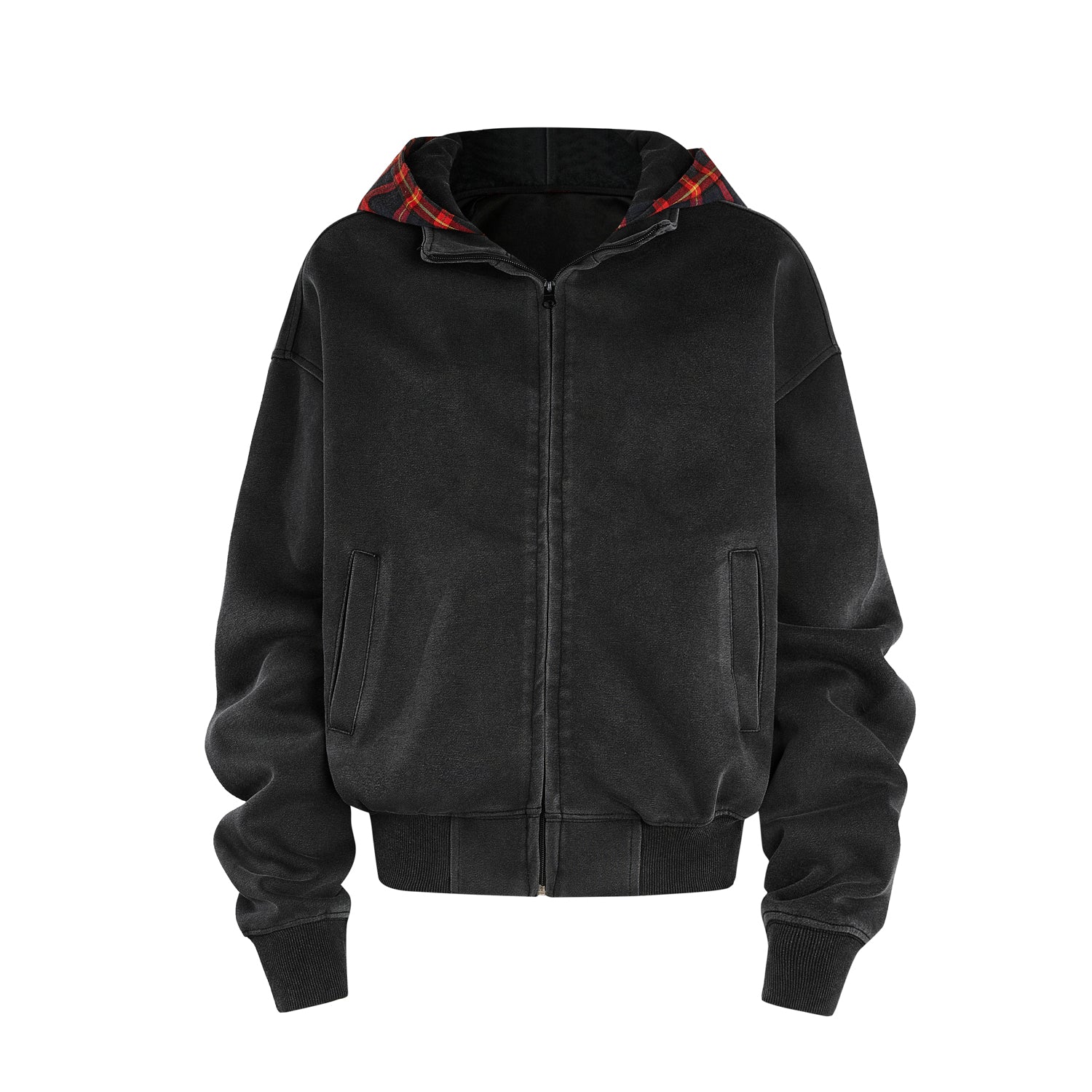 Black Grid hood hoodie