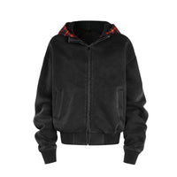 Black Grid hood hoodie